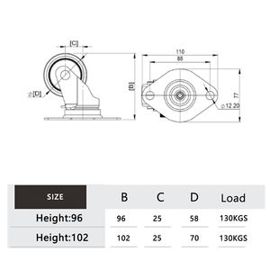 SKU-C Goldene Halterung Nylon rad Wartung Kostenlose Luftfracht förderer Lenkrad Einfache Installation Ball <span class=keywords><strong>Caster</strong></span> Flughafen Rollen - Product Image 3