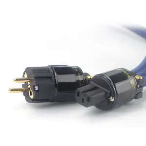 Professional Hiif OFC Power Cable High Fidelity Audiophile Amplifier AC EU Power Cord Home Theater System