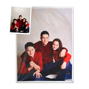 Dipinto a Mano su Tela in Stile Realista, Ritratto Personalizzato di Famiglia, Regalo per la Festa della Mamma - Product Image 2