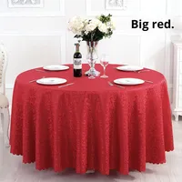 Nappe de table rectangulaire rouge vif pour hôtel et mariage avec jupe de table et couvre-table de salle à manger