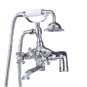 European Style Bath Set <b>Deck</b> Mounted Brass Bathroom Chrome Bathtub HD-407 Bathroom Chrome Bathtub - Product Image 2