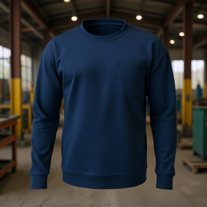 Camisa de Trabajo Azul Marino para Hombre, Manga Larga, Resistente a las Llamas, Algodón Ligero de 7 Oz, Transpirable, Tratamiento Preencogimiento, Talla M - Product Image 2