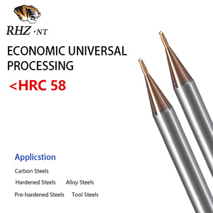 <span class=keywords><strong>Fraise</strong></span> <span class=keywords><strong>à</strong></span> nez sphérique <span class=keywords><strong>à</strong></span> rainure profonde <span class=keywords><strong>à</strong></span> <span class=keywords><strong>2</strong></span> cannelures Revêtement TiSiN de 2mm Coupeur de traitement universel économique avec support OEM ODM personnalisé - Product Image 2