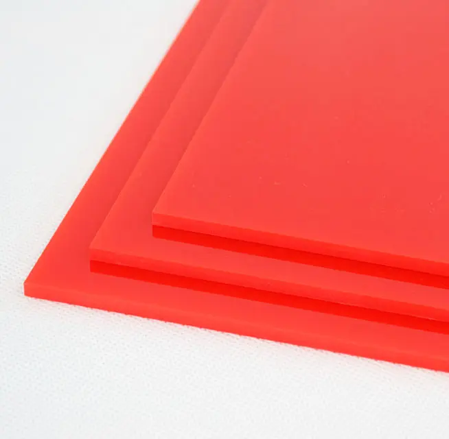 Factory Cheap Price 2-50mm Red Cast Acrylic Sheet For Windows and Wall Partitions to Lighting Fixtures and Canopies
