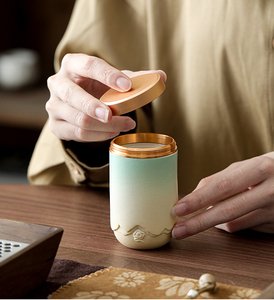 Petite boîte de confiserie scellée Boîte de thé en céramique Conteneur de thé vert Boîte Matcha - Product Image 3