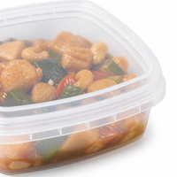Conteneur alimentaire en PP en vrac avec couvercle 500 ml, boîte repas préparée, compatible congélateur et micro-ondes, moulé par injection, jetable