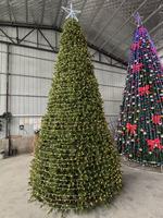 Arbre de Noël traditionnel géant vert d'usine de 5 à 60 m, taille personnalisée, arbre de Noël d'extérieur avec lumières LED