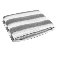 Filet d'ombrage pliable gris rayé en HDPE haute résistance, directement de l'usine, au meilleur prix