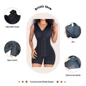 Faja Moldeadora Colombiana Premium de Alta Compresión, Body Reductor de Abdomen, Silueta de Reloj de Arena, 3 Niveles de Ganchos, Compresión en la Cintura - Product Image 4