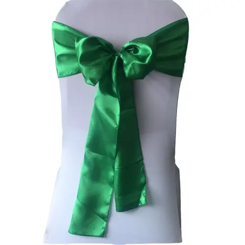 Magic Emerald Groen Satijn Stoel Sash voor Bruiloft