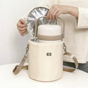 Sac à lunch isotherme Oxone rond de grande capacité avec bandoulière pour les employés de bureau et les étudiants - Product Image 2