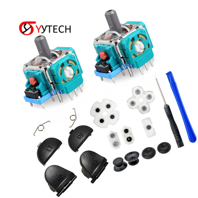 SYYTECH JDS050 Conductive Rubber 3D Analog Joystick Kit for PS4 Playstation 4 Controller Button Cap Repair Parts