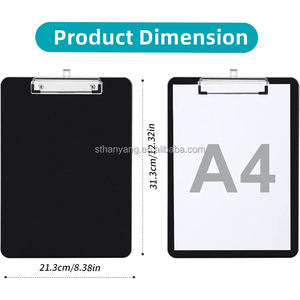 Portablocco in Plastica Nera A4 Personalizzabile <span class=keywords><strong>con</strong></span> Logo per Promozioni - Product Image 2