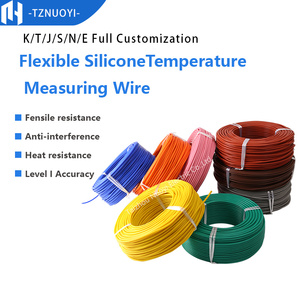 Câble de compensation de type N, thermocouple haute température, fil torsadé 2 conducteurs, gaine en silicone, isolant FEP, ligne blindée IP65 - Product Image 3