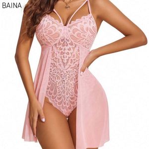 Nouvelle lingerie de nuit sexy moulante en dentelle à fines bretelles amincissante - Product Image 2