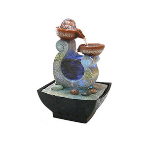 น้ำพุลูกแก้วคริสตัลฮวงจุ้ยพร้อมปลาและดอกบัว เครื่องเพิ่มความชื้นในอากาศสำหรับตกแต่งห้องนั่งเล่นและโต๊ะทำงาน - Product Image 5