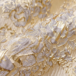 Hình dáng mỏng với đế vàng hơi cứng, vải thời trang jacquard màu tím xám nhạt, váy, vải thiết kế DIY - Product Image 1