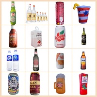 Ballon publicitaire géant gonflable personnalisé en forme de bouteille de bière, imprimé numériquement, étanche, modèle publicitaire pour canettes de boissons, résistant aux intempéries