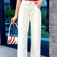 Pantalones Vaqueros de Mezclilla para Mujer, Estilo Nuevo, Color Gris Claro, Talla Grande, Ecológicos, Transpirables, Resistentes a la Decoloración, de Secado Rápido y Cintura Alta