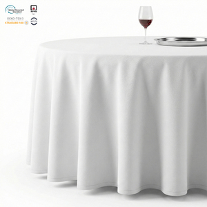 Nappe de table rectangulaire en polyester tissé, imperméable, écologique, personnalisable, lavable, pour la restauration, pour hôtel - Product Image 1