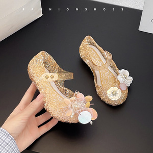 New Arrival Baby Girls Princess <b>Sandals</b>, Closed Toe Breathable Soft Sole Kids <b>Summer</b> Jelly Shoes - Product Image 3