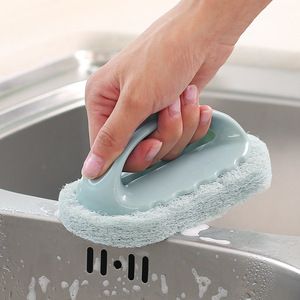 Multi Purpose Dishwashing <b>Sponge</b> With <b>Handle</b> For Kitchen Sink And Countertop Cleaning Rectangle Pad KCBH 1 - Product Image 1