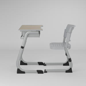 Ensemble de chaise de bureau d'étude réglable en métal moderne pour les élèves du collège, du <span class=keywords><strong>lycée</strong></span>, de l'école primaire, formation à domicile, tutorat <span class=keywords><strong>scolaire</strong></span> - Product Image 3