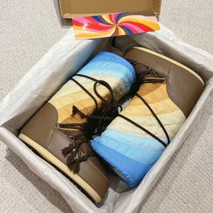 High Quality Luxury Designer Genuine Leather Thermal Autumn Winter Snow Boots Chunky Walking Style Anti slip Sports Ski Shoes - Product Image 4