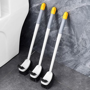 Double Sided Toilet Brush Wall <b>Mounted</b> Plastic Cleaning Tool For Bathroom Use With No Dead Angles - Product Image 2