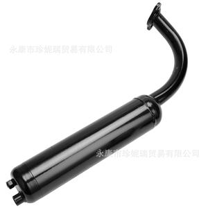 Pqg013 Tubo de Escape de 80cc con Silenciador para Modificación de Motocicletas y Bicicletas, Acero Negro, Pieza de Reparación y Mantenimiento - Product Image 2