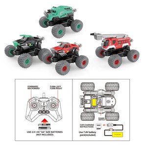 Télécommande 2,4 GHz en métal avec grandes roues, véhicule tout-terrain pulvérisateur d'eau, rotation à 360 degrés, 4 canaux, portée <span class=keywords><strong>de</strong></span> 30 m, marche et danse sur place - Product Image 6