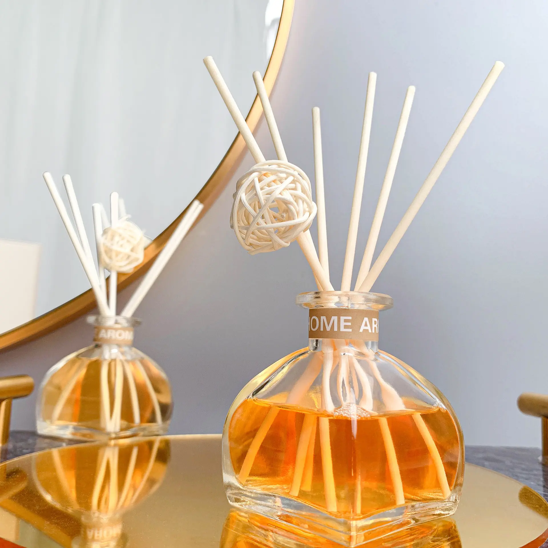 Hot Sale Home Decoration Natürliches ätherisches Öl Aroma therapie Geschenkset Aromatische Kerze Reed Luft verteiler