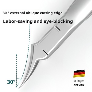2025 yeni alman Zhuoqi tırnak makası Ultra keskin eğimli kenarları kırpma için paslanmaz çelik bıçak tırnak oluklar - Product Image 5