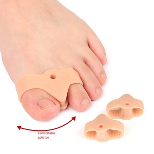 Ngón tay cái valgus orthosis đôi lỗ trắng Gel Toe <span class=keywords><strong>separator</strong></span> chồng chéo tất cả các mùa Nhà máy cung cấp trực tiếp - Product Image 1
