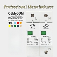 Parafoudre haute puissance LEIHAO 80KA 40KA AC 420V SPD 2P Module Classe II T2 Dispositif de protection contre les surtensions pour réseau industriel