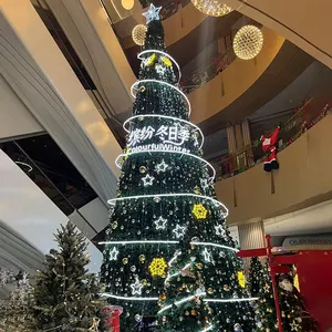 Коммерческий торговый центр отель Новогодние украшения 10 м гигантская новогодняя елка светодиодное освещение новогодняя елка
