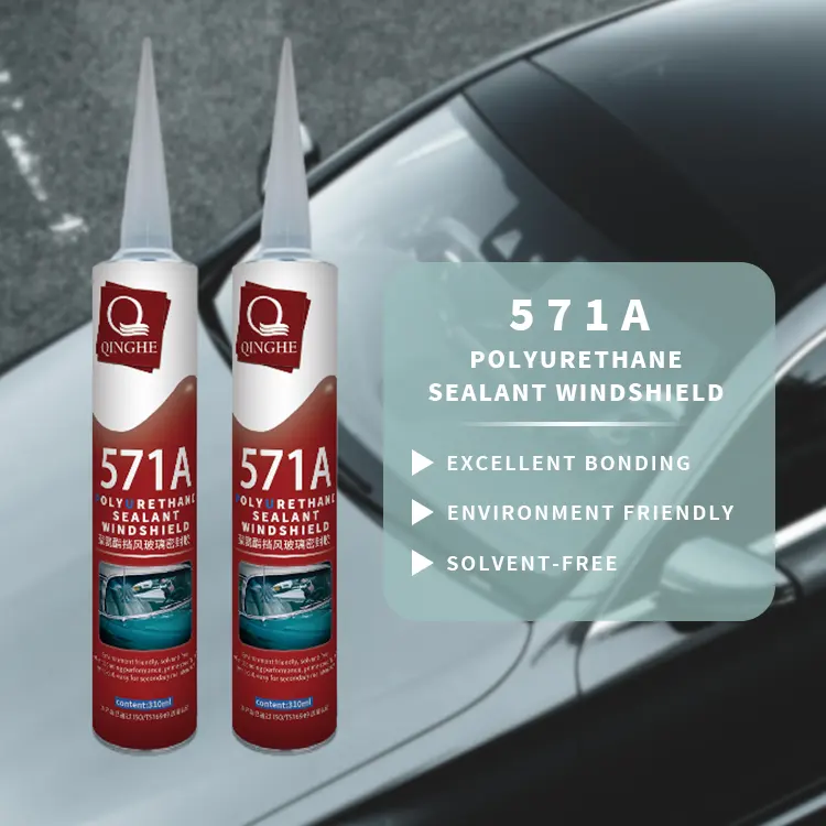 MH571A Usine de Mastic PU Vente en Gros Réparation de Pare-Brise de Vitrage à Durcissement Rapide Mastic Polyuréthane PU et Adhésif Auto Verre