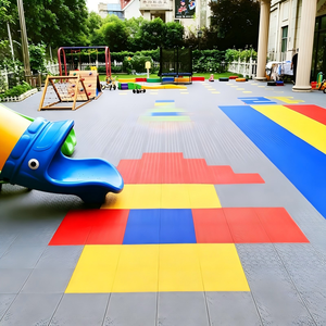 Suspended PP <b>Interlocking</b> <b>Floor</b> <b>Tiles</b> Modular Sports Flooring Anti-slip Shockproof for Outdoor Court Kindergarten Playground - Product Image 1