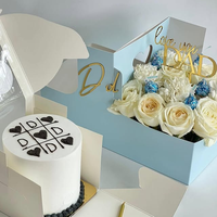 Gâteau dégradable, jetable et recyclable personnalisé, fleur, fête des mères, saint valentin, porte-gobelet cadeau ami