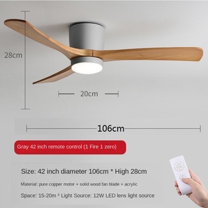 Meilleur prix ventilateur de plafond décoratif vintage de style américain 220 v ventilateur de plafond alimenté par enroulement avec lumière - Product Image 6