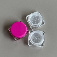 Petits récipients carrés en plastique PS avec couvercles à vis 3g 5g 10g bouteilles de voyage pots de crème étanches