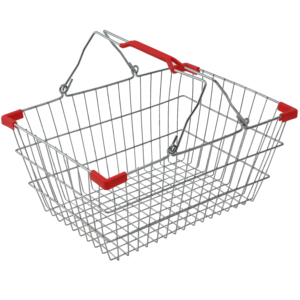 Tùy chỉnh kích thước Chrome dây kim loại lưới mua sắm giỏ siêu thị nhà sử dụng đôi xử lý lưu trữ cho Snack uống mỹ phẩm Sản phẩm - Product Image 4