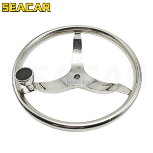 Volante para barco Seacar de acero inoxidable de 3 radios, control marino para embarcaciones - Product Image 1