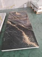 Panneaux muraux rigides en PVC imitation marbre brillant, épaisseur 2-5 mm, 1220x2440 mm (4x8 pieds)