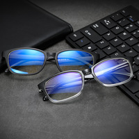 3028 Monture de Lunettes Anti-Lumière Bleue Tendance et Solide Sans Ordonnance pour Hommes et Femmes, Protection Oculaire pour Téléphone et Ordinateur