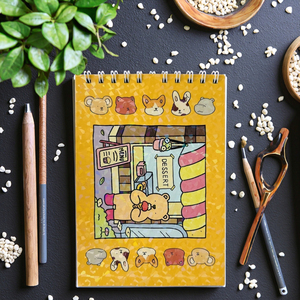 2025 XS Super lucu hewan menggemaskan karakter kumparan <span class=keywords><strong>Notebook</strong></span> baru warna air lukisan kertas buku mewarnai untuk dewasa remaja - Product Image 3