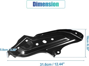 Retenedor de soporte de parachoques delantero de coche para Toyota 4 Runner 2013-2021 izquierda derecha negro - Product Image 3