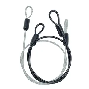 สายล็อคกระเป๋าเดินทางแบบห่วงคู่เคลือบสแตนเลส 304 พร้อมสายเคเบิลนิรภัย - Product Image 1