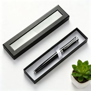 Boîte en carton à fenêtre avec insert en ruban, prix compétitif, pour stylo, écriture et cadeaux, plusieurs couleurs disponibles - Product Image 3