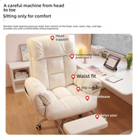 Chaise de bureau exécutive à dossier haut à prix abordable, en cuir PU réglable, design ergonomique, avec roulettes – Idéale pour le bureau à domicile, le salon, style contemporain